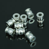 Spacer bead 7x6mm (hole 2,8mm) silver tone brass cylinder industrial brass findings bab2.8 1531