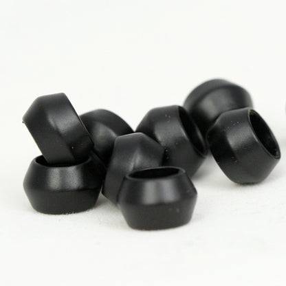 Black painted brass sphere 8.8x5.6mm (hole 6mm) industrial brass charms, pendant, findings spacer bead bab6 1446