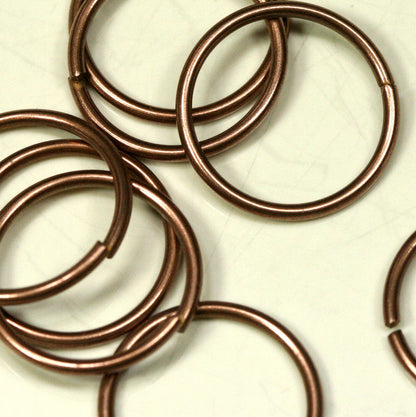 Open jump ring brass copper tone brass 50 pcs 22mmUS9 15 gauge( 1,5mm ) jumpring 2215JC-47 235