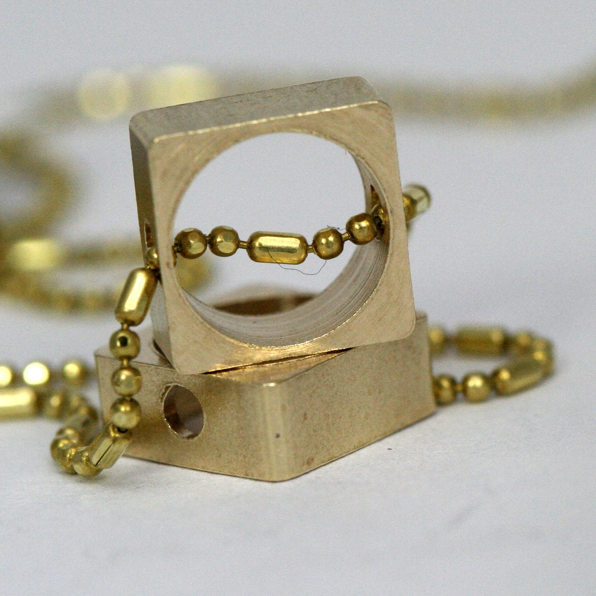 bead frame 7mm Brass bead frame 25 pcs Raw Brass square cube 8x8mm 5/16"x5/16" (7mm 9/32" hole ) 1269R tmlp