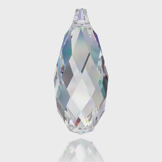 Briolette pendant 6010 Swarovski® Crystal golden shadow  Briolette Pendant 50x21.5mm