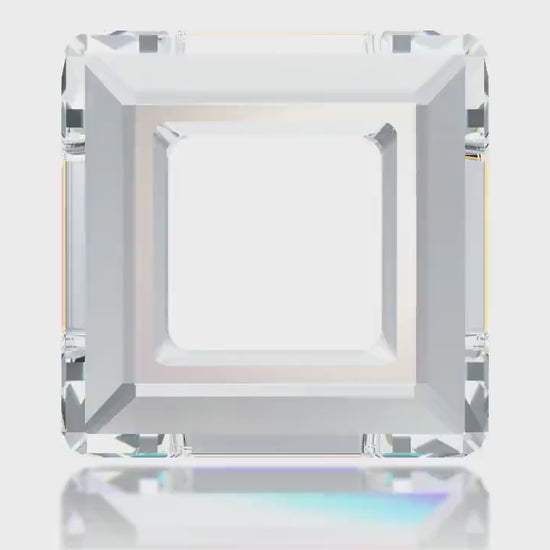 Square ring fancy stone 4439 Swarovski Square Ring Fancy Stone 14mm crystal  silver shade cab17-14