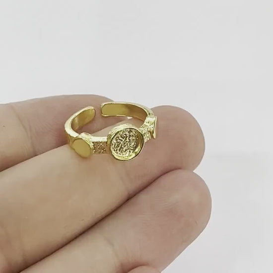 Round Blank Band Ring , Bezel Setting Blank Raw Brass,Antique Silver Shiny silver, Shiny gold plated Brass (6mm Blank ) 5410