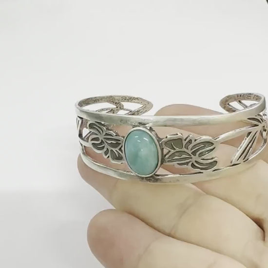 Oval Blank Flower Bracelet Monthly Flower (February Iris) Base Setting Blank Bezel Antique Silver Plated Brass (10x14mm Blank ) 3789