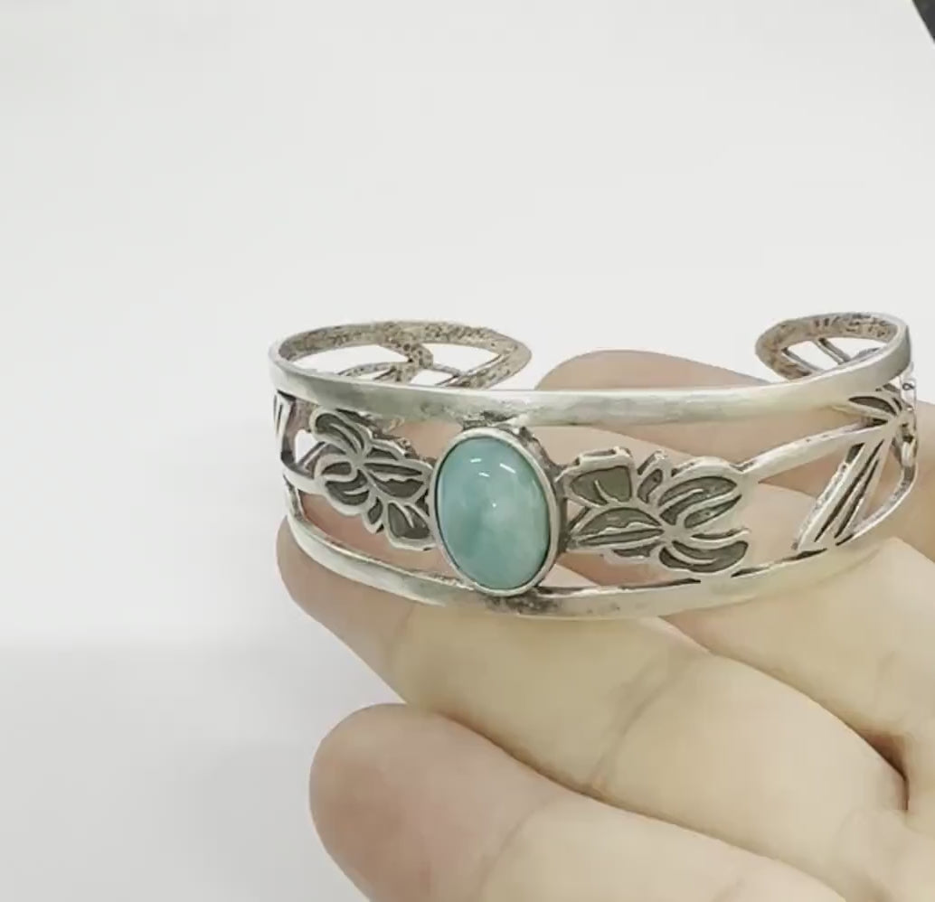 Oval Blank Flower Bracelet Monthly Flower (February Iris) Base Setting Blank Bezel Antique Silver Plated Brass (10x14mm Blank ) 3789