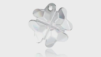 Clover pendant 6764 Swarovski® Crystal Silver Shade (001)(SSHA) 19mm