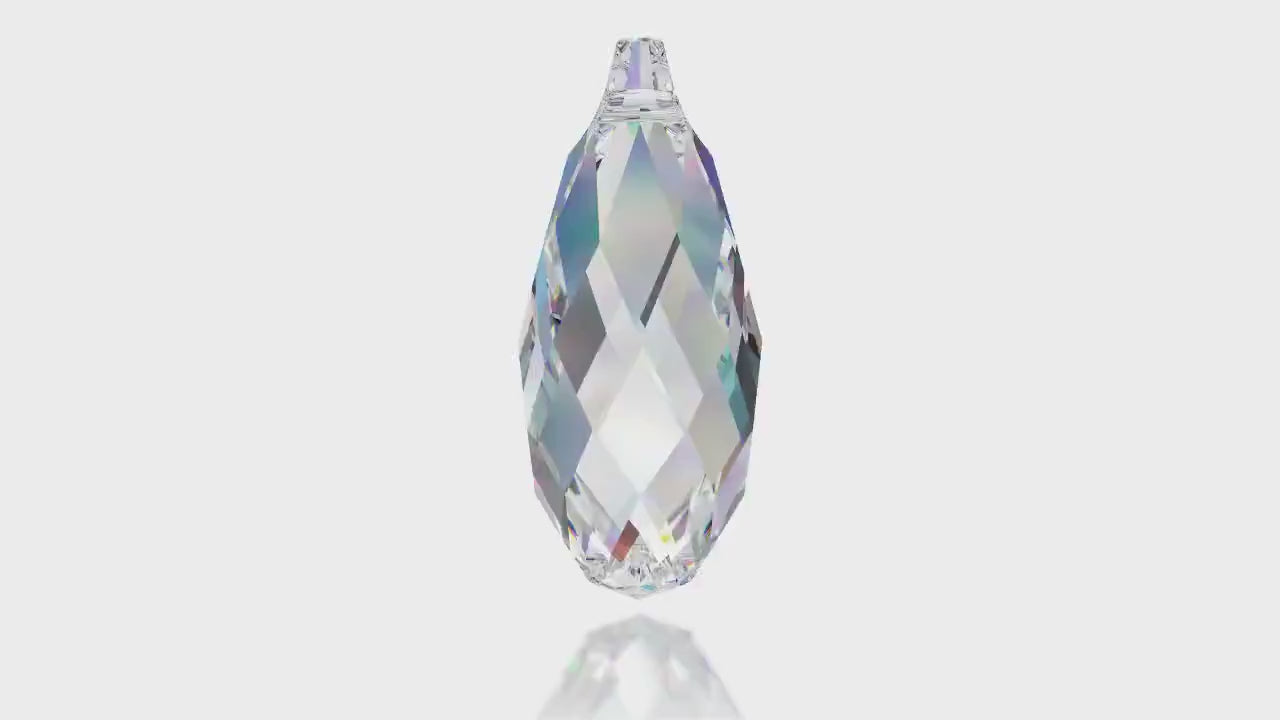Briolette pendant 6010 swarovski® topaz (203) 11x5.5mm