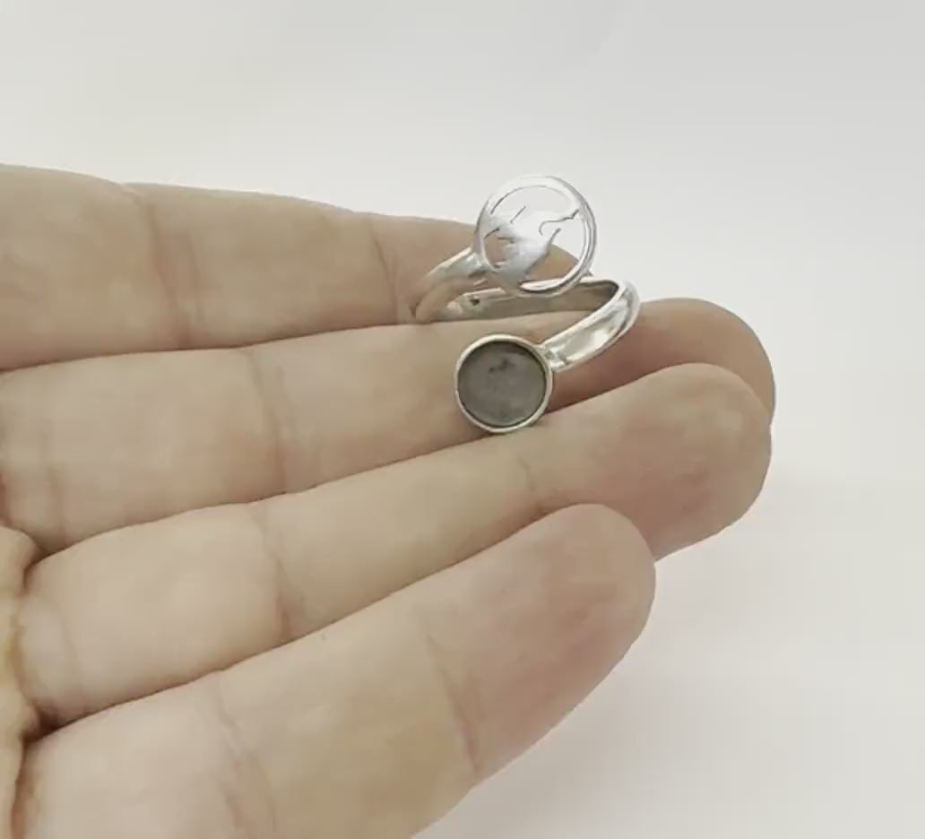 Fire Four Elements Band Ring , Bezel Setting Blank Raw Brass, Antique Silver, Shiny silver, Shiny gold plated Brass (8mm Blank ) 5459