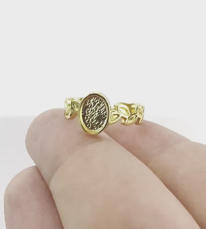 Leaf Band Ring , Bezel Setting Blank Raw Brass,Antique Silver Shiny silver, Shiny gold plated Brass (6x8mm Blank ) 5411