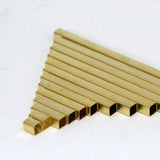 brass square tube 20 pcs  5x8mm ( 4.5mm hole) gold plated brass square tube finding charm 1308-8G