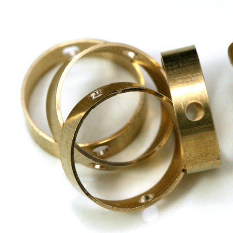 brass bead frame 14x4mm 0,55"x0,16" (hole 13mm 0,51")  2 hole ring connector ring 1216R