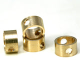 Bead frame connector ring,raw brass 6x3.5mm 0,24"x0,14" (hole 5mm 0,2") 2 hole OZ1286R