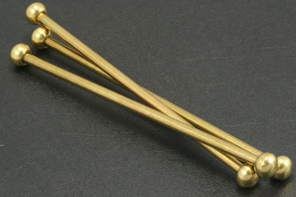 Raw brass barbell 3mm bar, 80mm inner length bb3-80 1267
