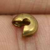25 pcs 7mm raw brass crimp cover (Closed inner 2.1mm), End Cap, Finding,  1356R-7-29 CB