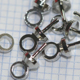 100 pcs upeyes screw eyes, Cup, Nickel plated brass, 6x3mm with 1.5 hole 1248N tmlp