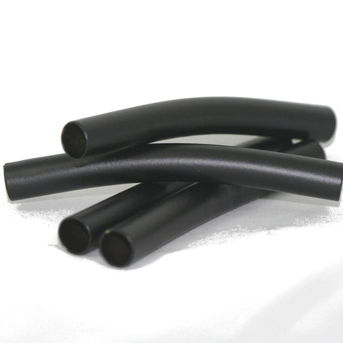 Black painted Brass Curved Tube 9x80mm PendantE809CB O21