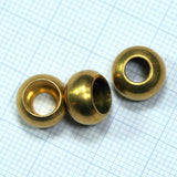 brass end caps 10 pcs raw brass 11x6.7mm (hole 7mm 4.7mm) industrial 1003R ENC7