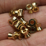 spacer bead 4x4mm (hole 12 gauge 1.8mm) raw solid brass , findings bab1.8 1392