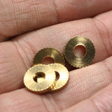 Corrugated Spacer Beads Retro, 1.5x10mm Solid Raw Brass 4mm hole bab4 1832