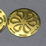 Raw brass 32mm raw brass Circle two 2 hole raw brass connector raw brass charms ,raw brass findings 439R-68