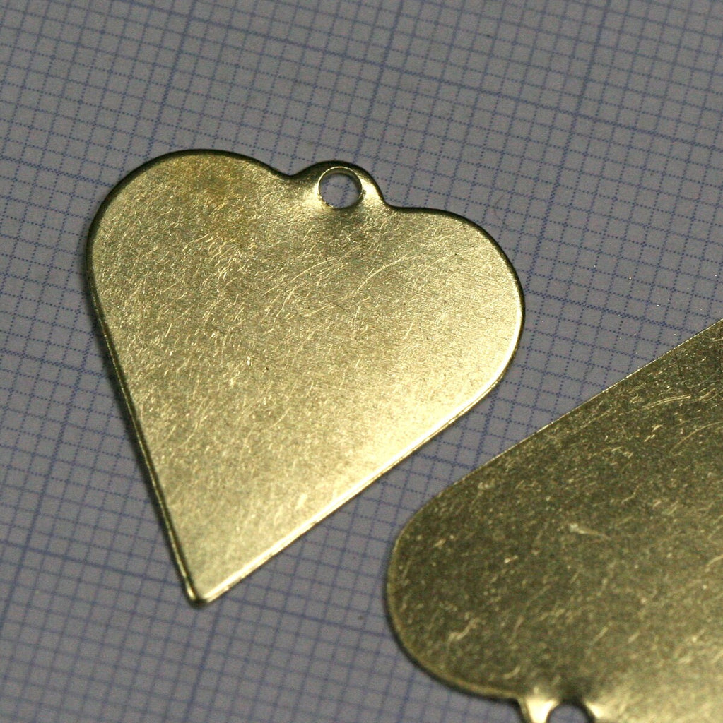 heart shape tag stamp tag raw brass 22mm (thickness 0.5mm ) charms with 1 hole ,findings 1421R-40