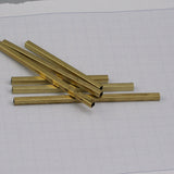 Raw Brass Square Tube 5x120mm (hole 4.4mm) 740