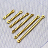 Raw brass bar connector 2mm bar raw brass 40mm (1.5mm 15 gauge hole) charms ,findings 1389 tmlp