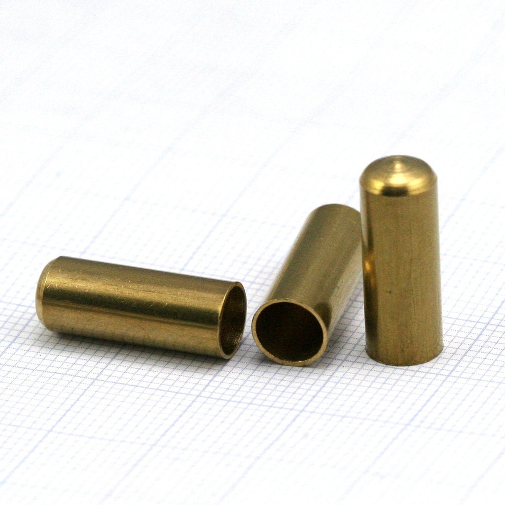 ribbon end caps , 7x19mm 6.2mm inner raw brass cord  tip ends,  ends cap, findings ENC6 1452