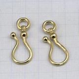 2 pcs 38mm gold plated s brass hook clasp 1431