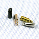 cord  tip ends, 3x9mm 2.5mm inner with (1.6mm) loop ribbon end, ends cap, findings ENC2 1764