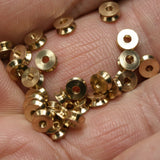 spacer bead 4x2mm (hole 15 gauge 1.5mm) raw solid brass , findings bab1.5 1391 tmlp