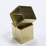 Raw brass cube 15x15mm (hole 13mm) bab12 1418