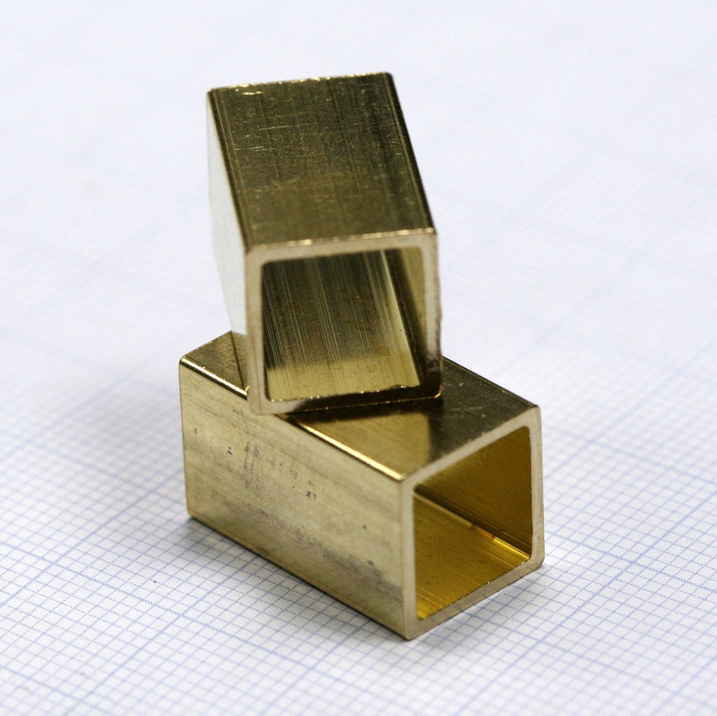 Raw brass square tube 12x20mm (hole 10mm) industrial brass charms,pendant,findings spacer bead bab10 1419