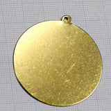 raw brass circle tag 43mm 1 hole raw brass charms ,raw brass findings 1382R-57