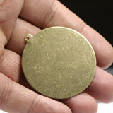 raw brass circle tag 43mm 1 hole raw brass charms ,raw brass findings 1382R-57
