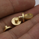 Gold plated brass button 8mm setting 1771