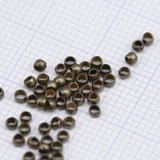 Crimp beads 2mm (hole 1,2mm 16 gauge) Antique Brass Spacer Bead , Findings fv6 bab1 1807