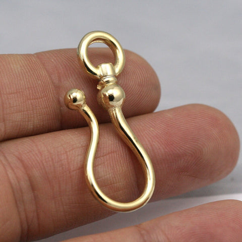 2 pcs 38mm gold plated s brass hook clasp 1431