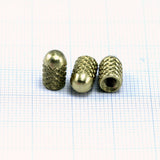 M4 Nut caps raw brass tribal stud 6x10mm with thread 2341