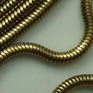 Raw Brass Snake Chain 3.2mm  0,12 inch z037