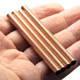5x70mm (hole 3.8mm) copper tone brass tube 1622