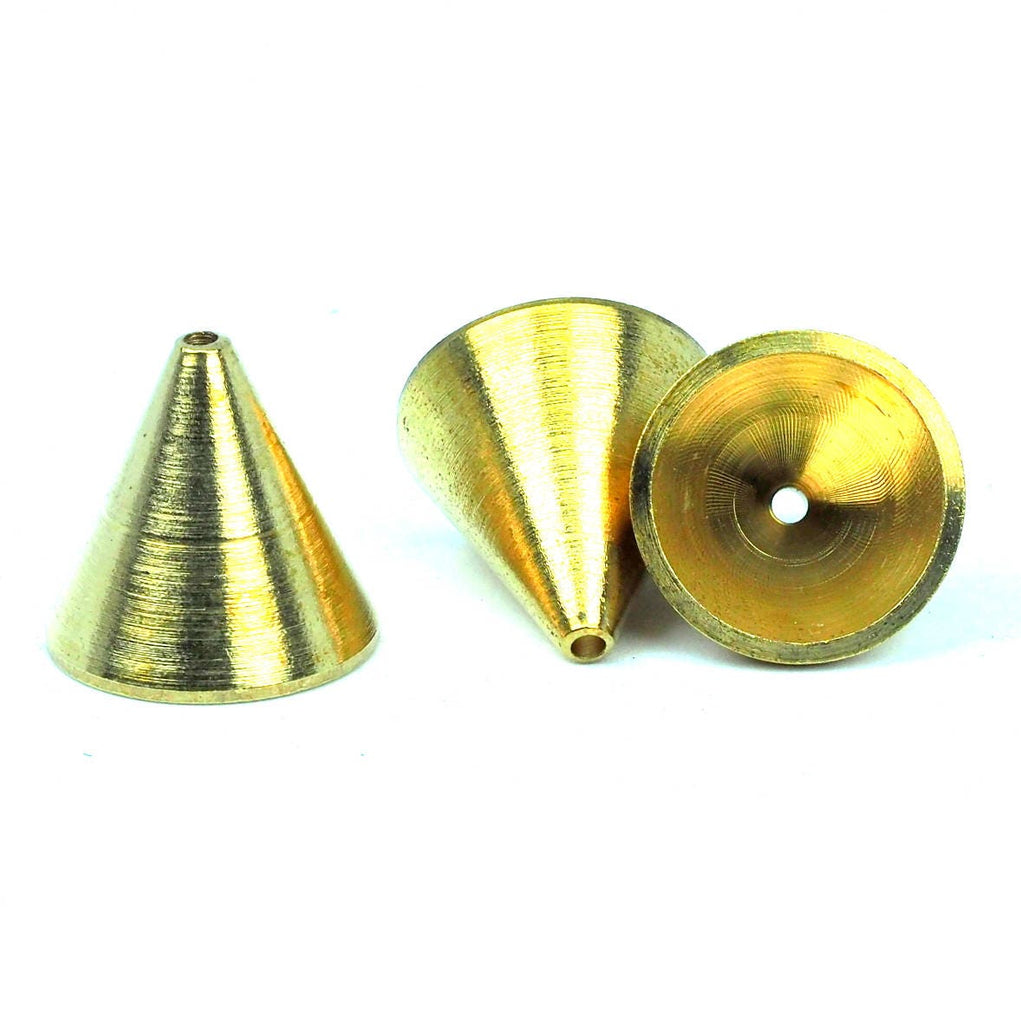 ribbon end caps , 17.5X17.5mm 15mm inner raw brass cord  tip ends,  ends cap, findings ENC15 1514