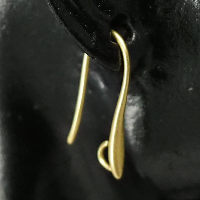 20 pcs  21mm raw brass earring hook with loop 1261