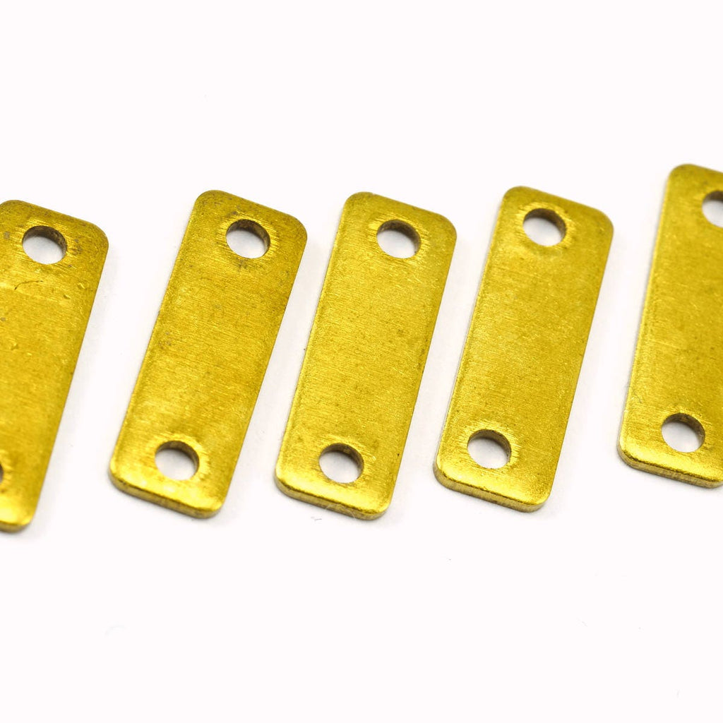 rectangle 2 hole connector raw Brass 5x15mm Charms ,Findings 1577R-15-44 tmlp