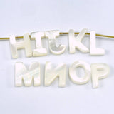 Mother of pearl initial letters 10mm 2.5mm thickness MOP 1493 OPSY