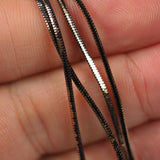 Square snake chain 1.2mm black antique brass sparkle bright faceted 537