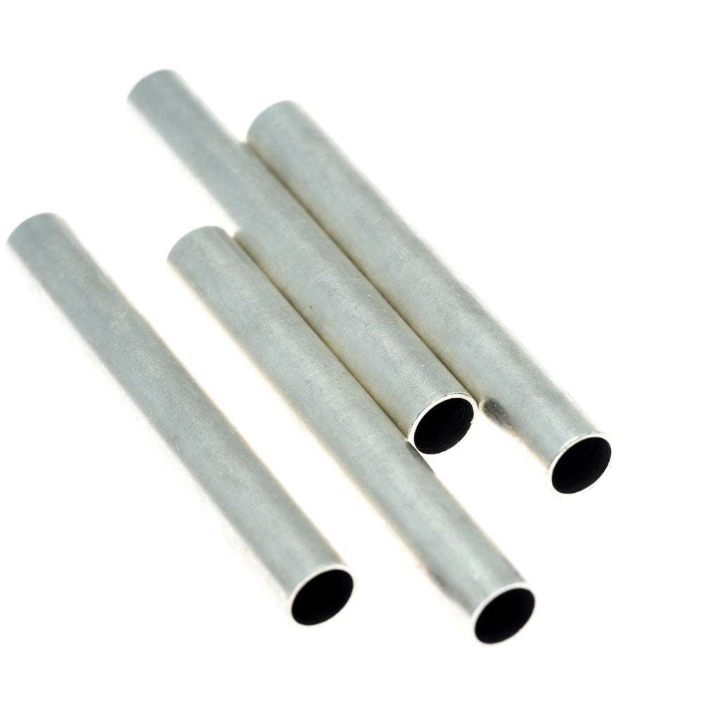 silver plated brass tubes 8x60mm (hole 7mm) 1633