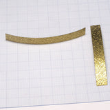 Raw brass rectangle brass textured sheet 9x75mm 0.5mm 402R