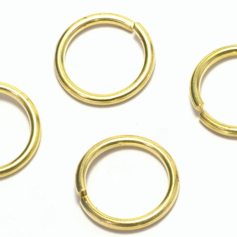 Jump ring raw brass (varnish) 18mm 12 gauge (2mm)US3 1812JV-130 1867V