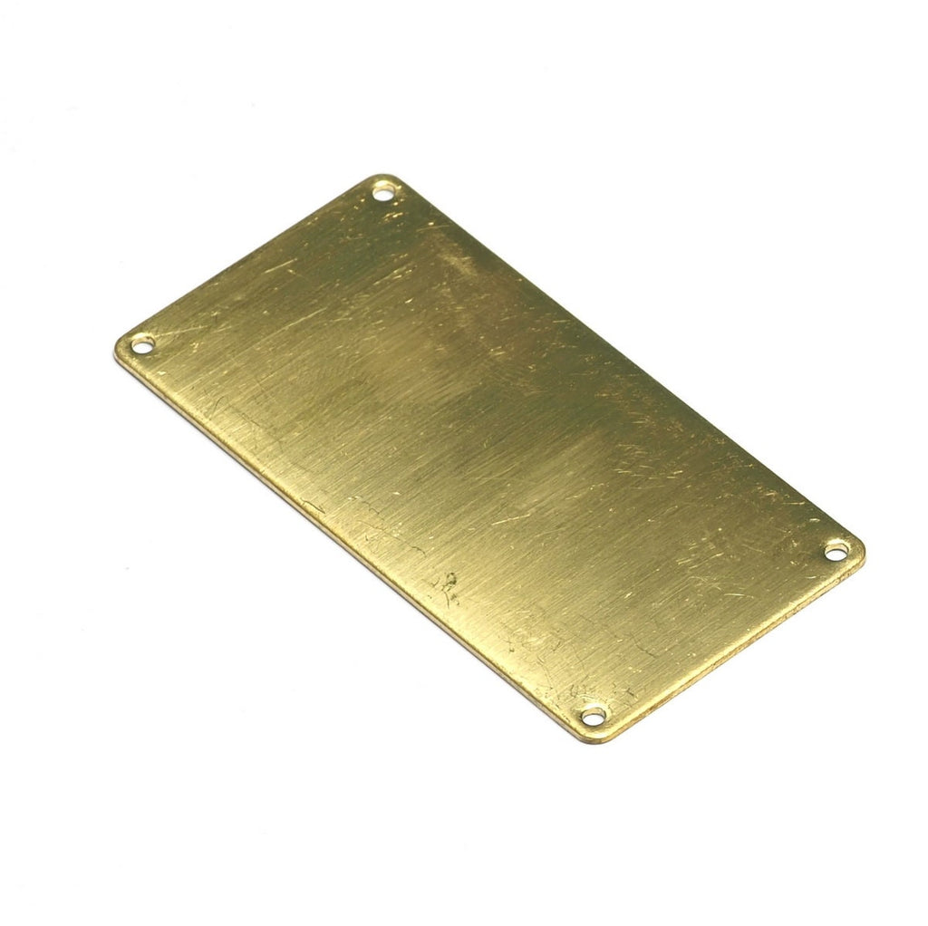 Blanks, Raw Brass Sheet, 30x60mm ( stamping )  Thickness 20 gauge 0.8mm with 4 holes 1878